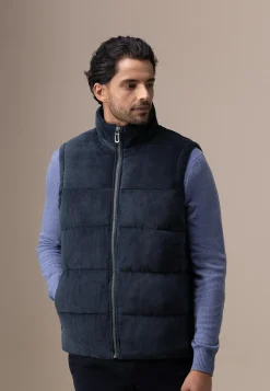 ATELIER corduroy bodywarmer met hoge kraag