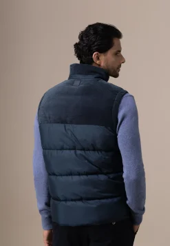 ATELIER corduroy bodywarmer met hoge kraag