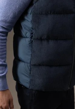 ATELIER corduroy bodywarmer met hoge kraag