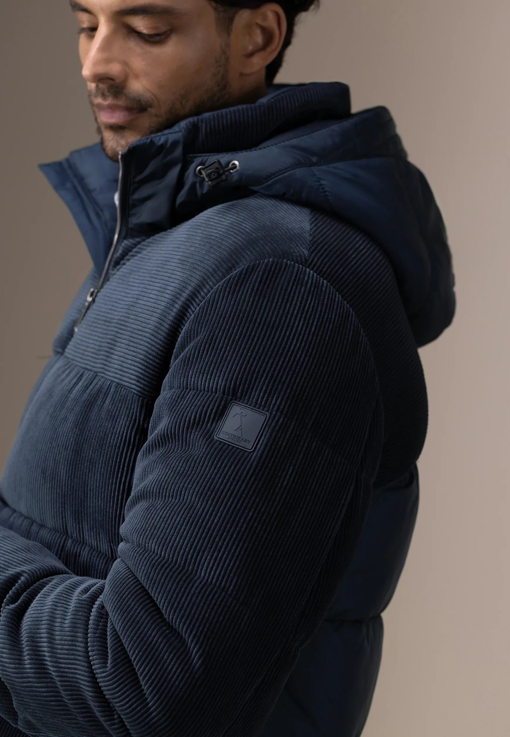 ATELIER corduroy jas met capuchon