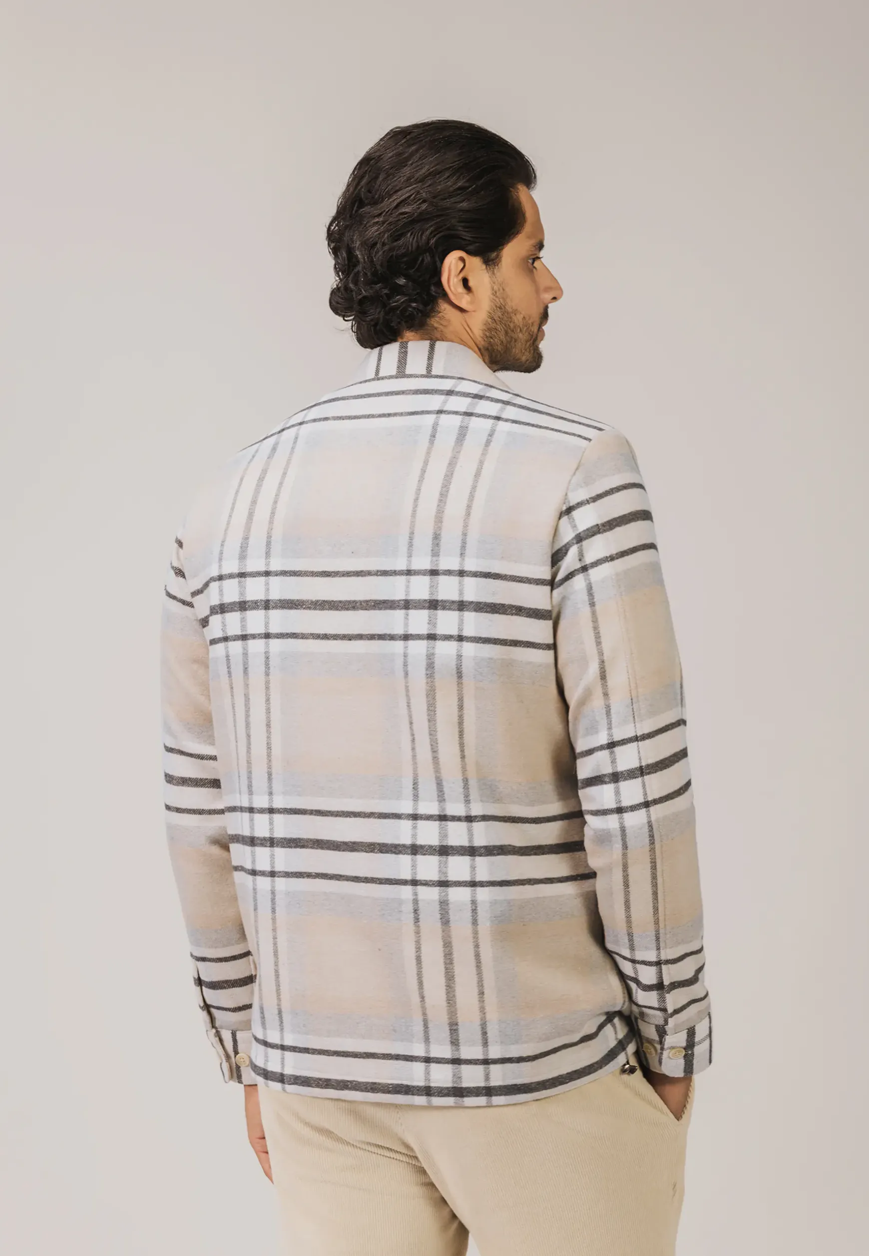 ATELIER geruit overshirt twill