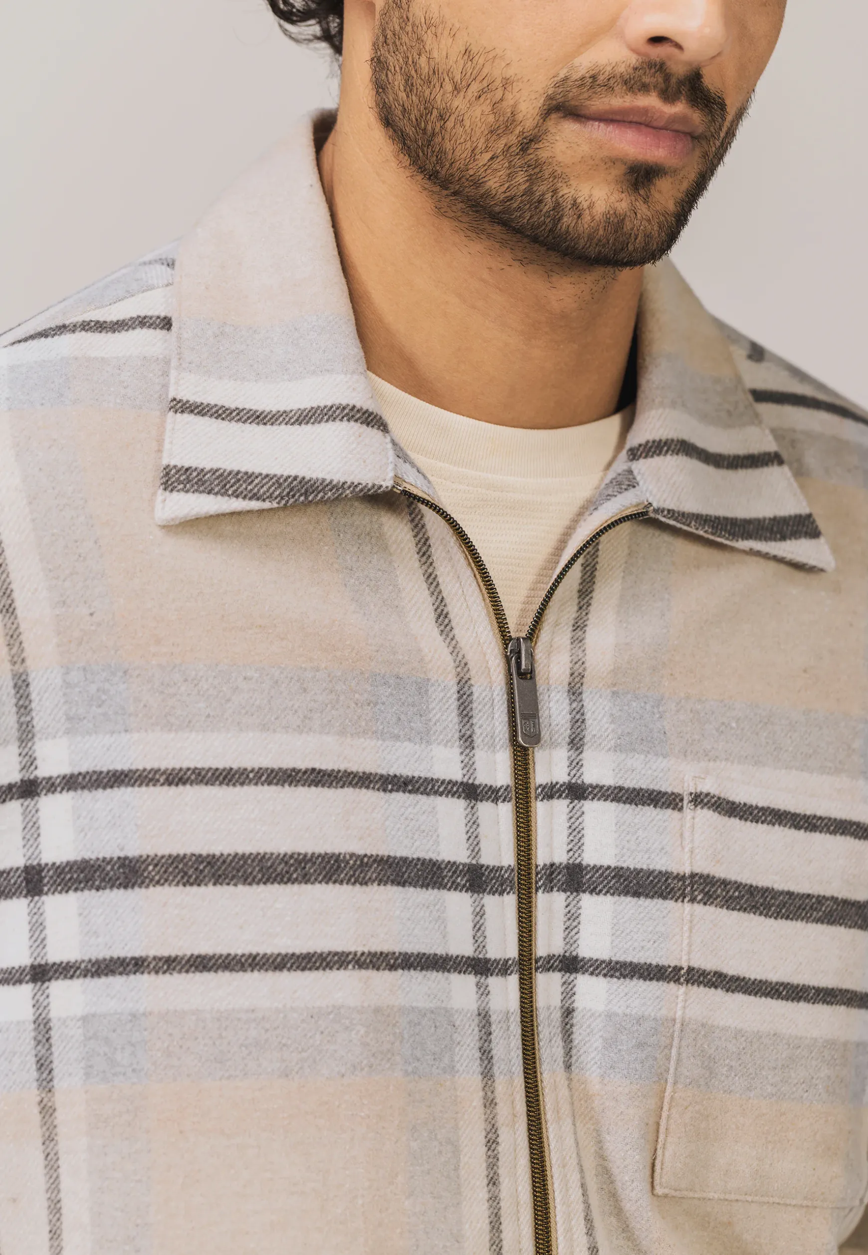 ATELIER geruit overshirt twill