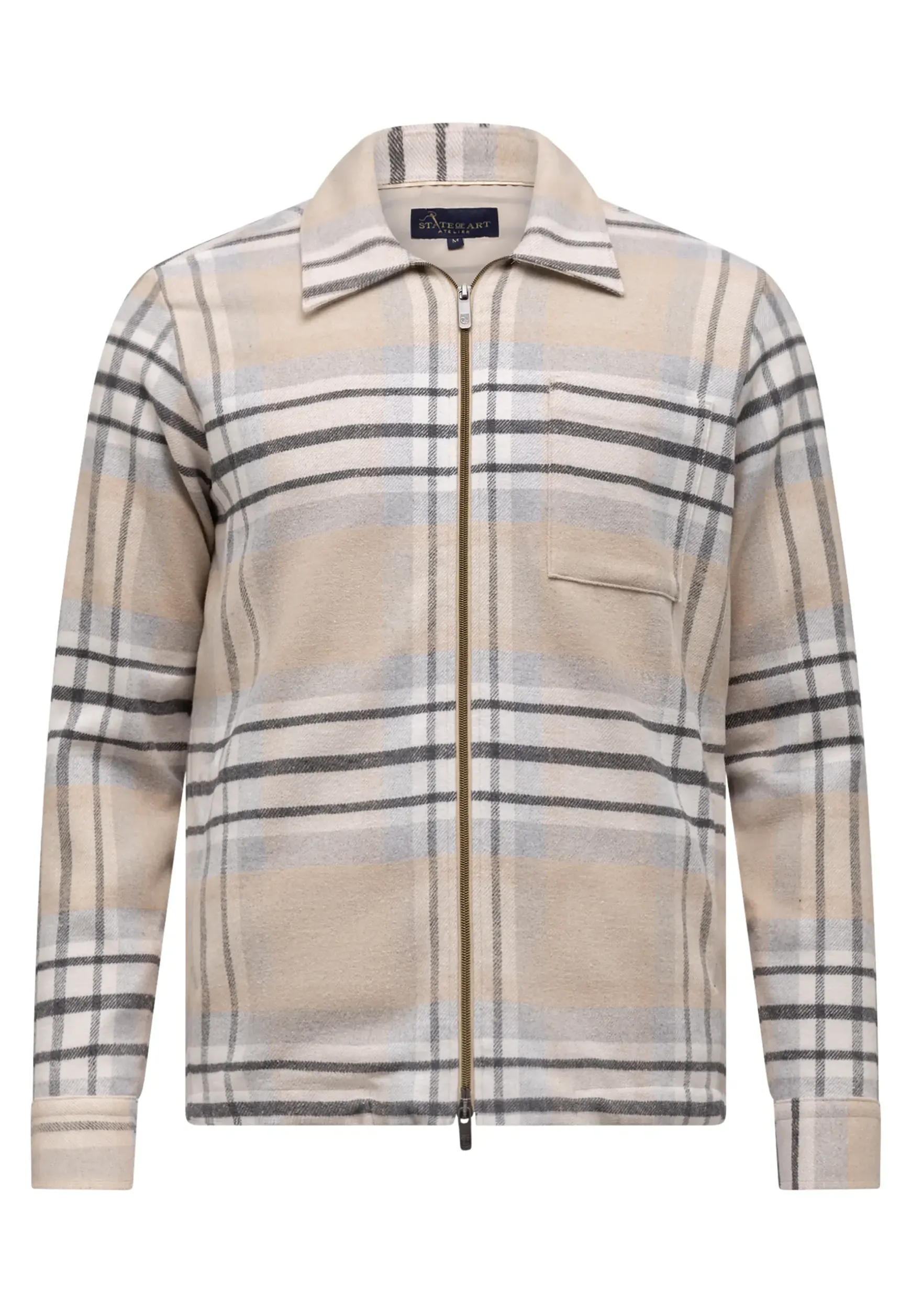 ATELIER geruit overshirt twill