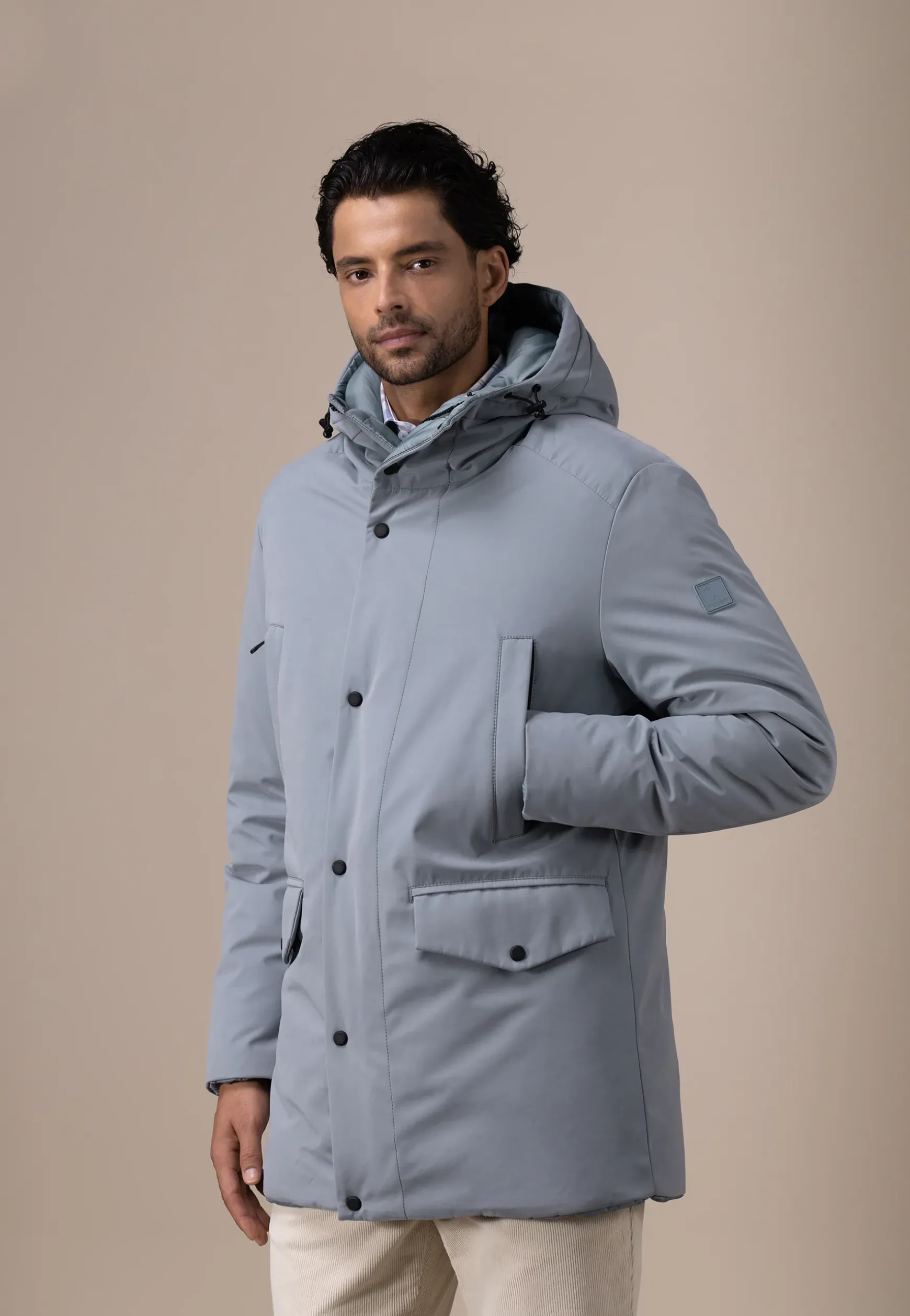 ATELIER omkeerbare parka met capuchon