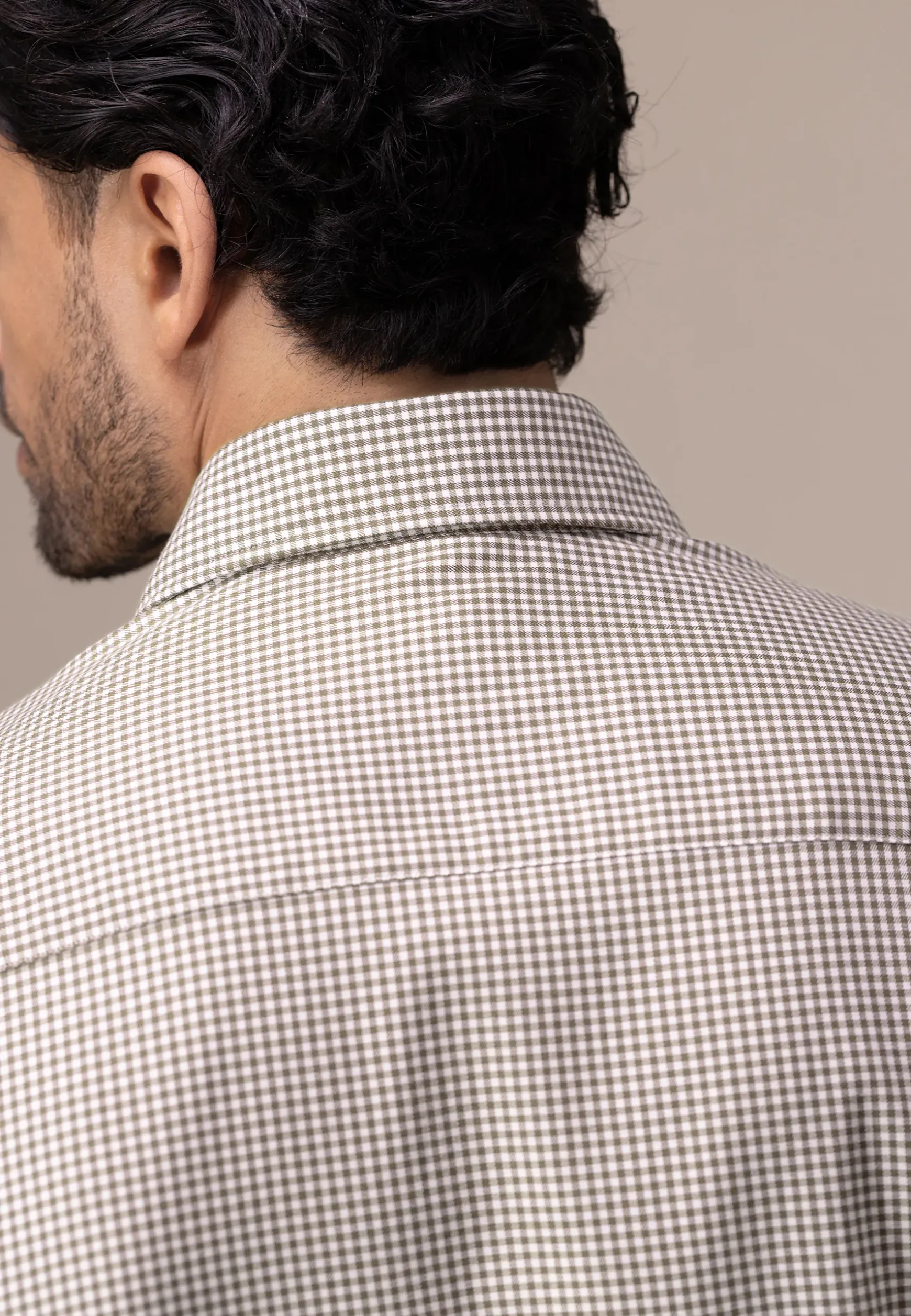 ATELIER twill overhemd met ruitdessin