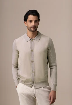 ATELIER vest met suèdelook details