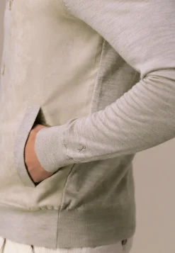 ATELIER vest met suèdelook details