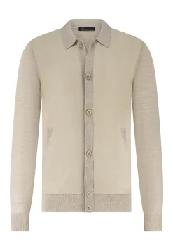 ATELIER vest met suèdelook details