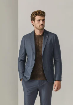 Blazer met stretch en klepzakken