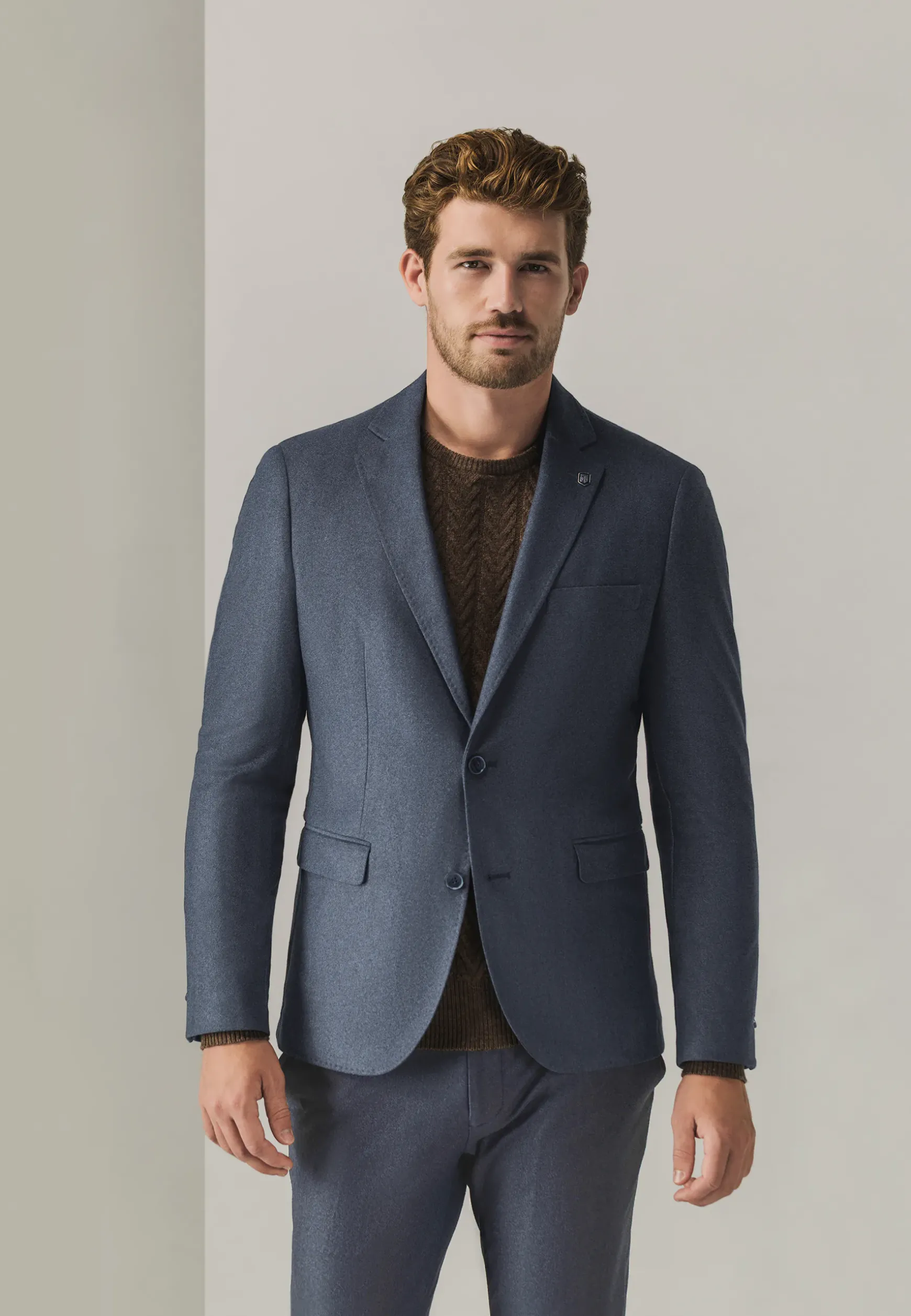 Blazer met stretch en klepzakken