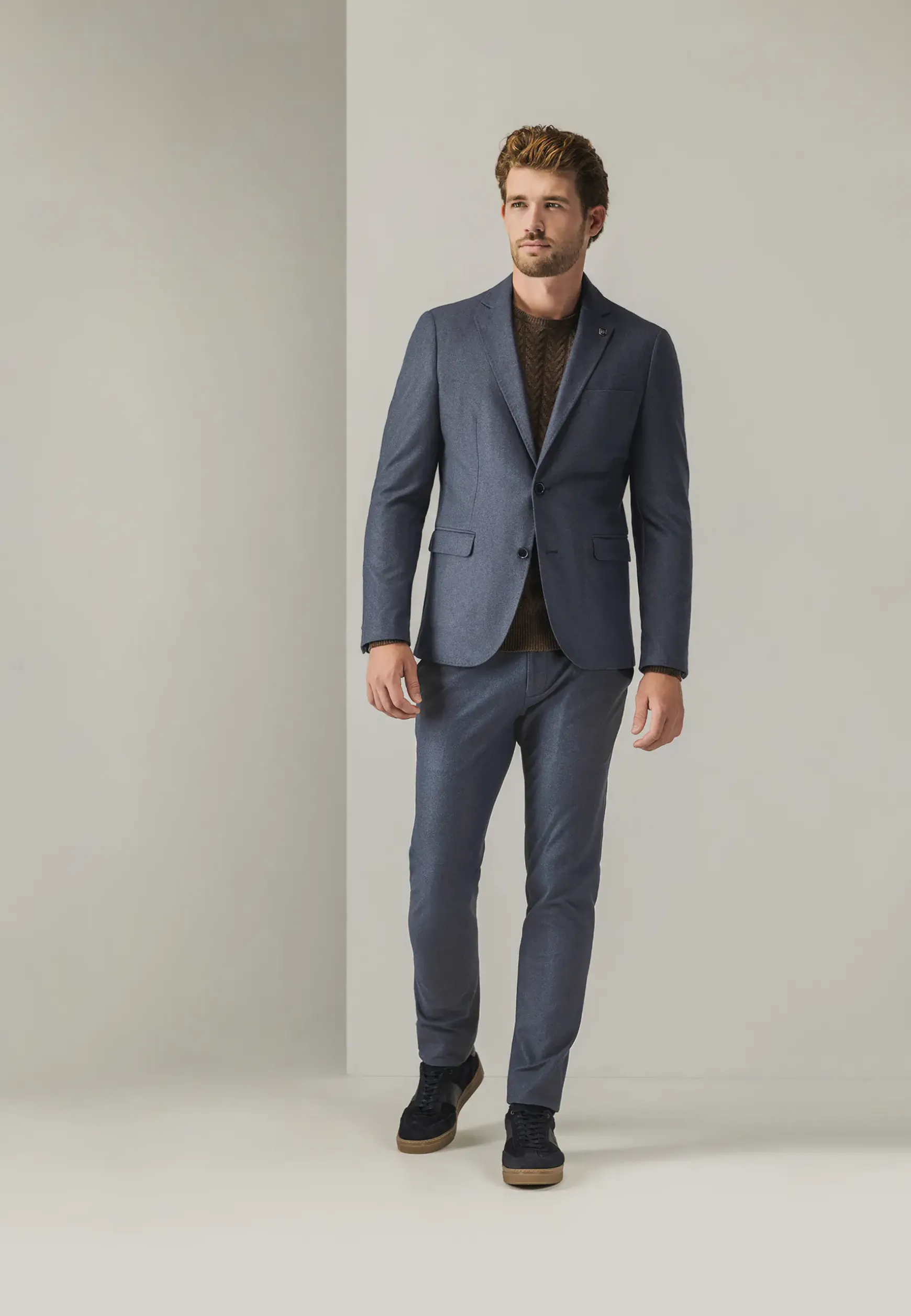 Blazer met stretch en klepzakken