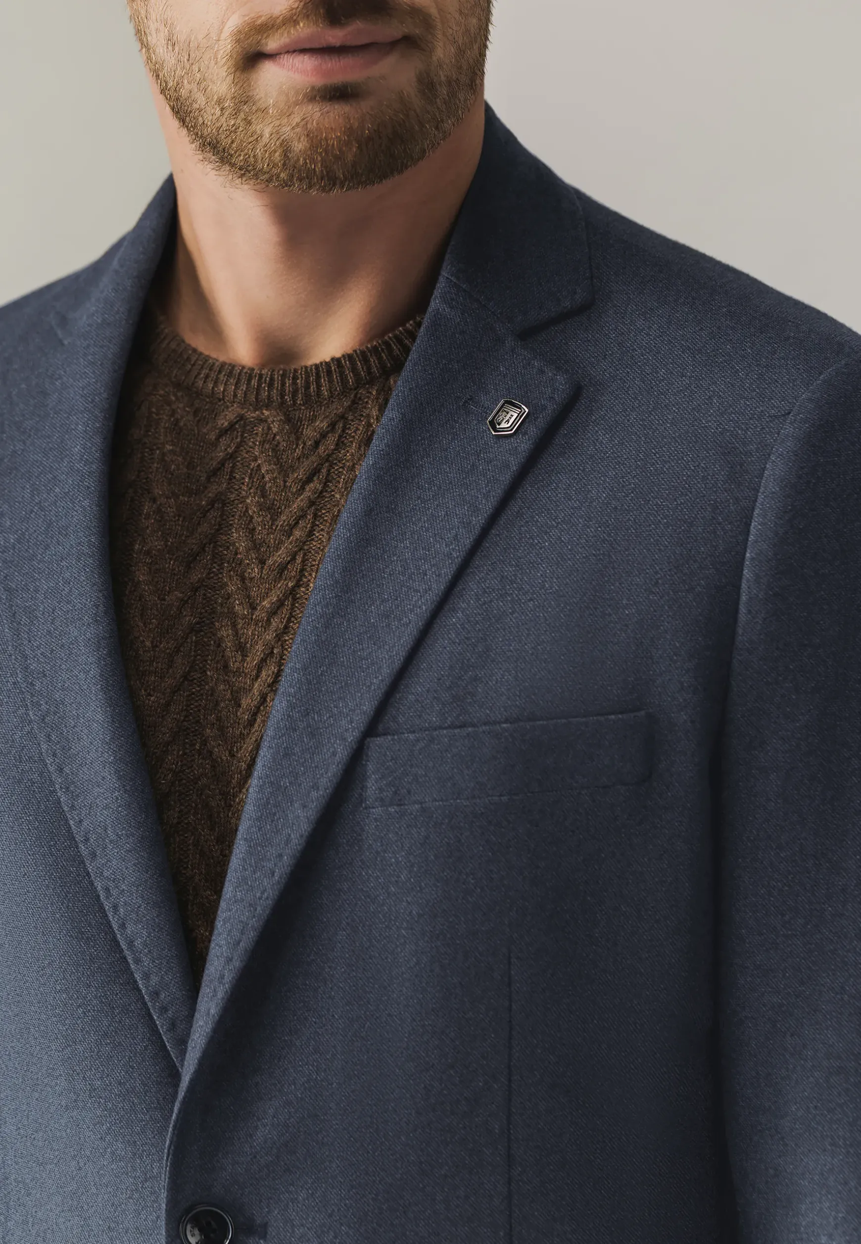 Blazer met stretch en klepzakken