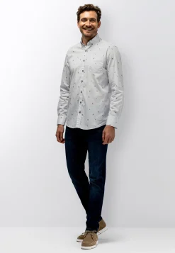 Button-down overhemd met bloemenprint