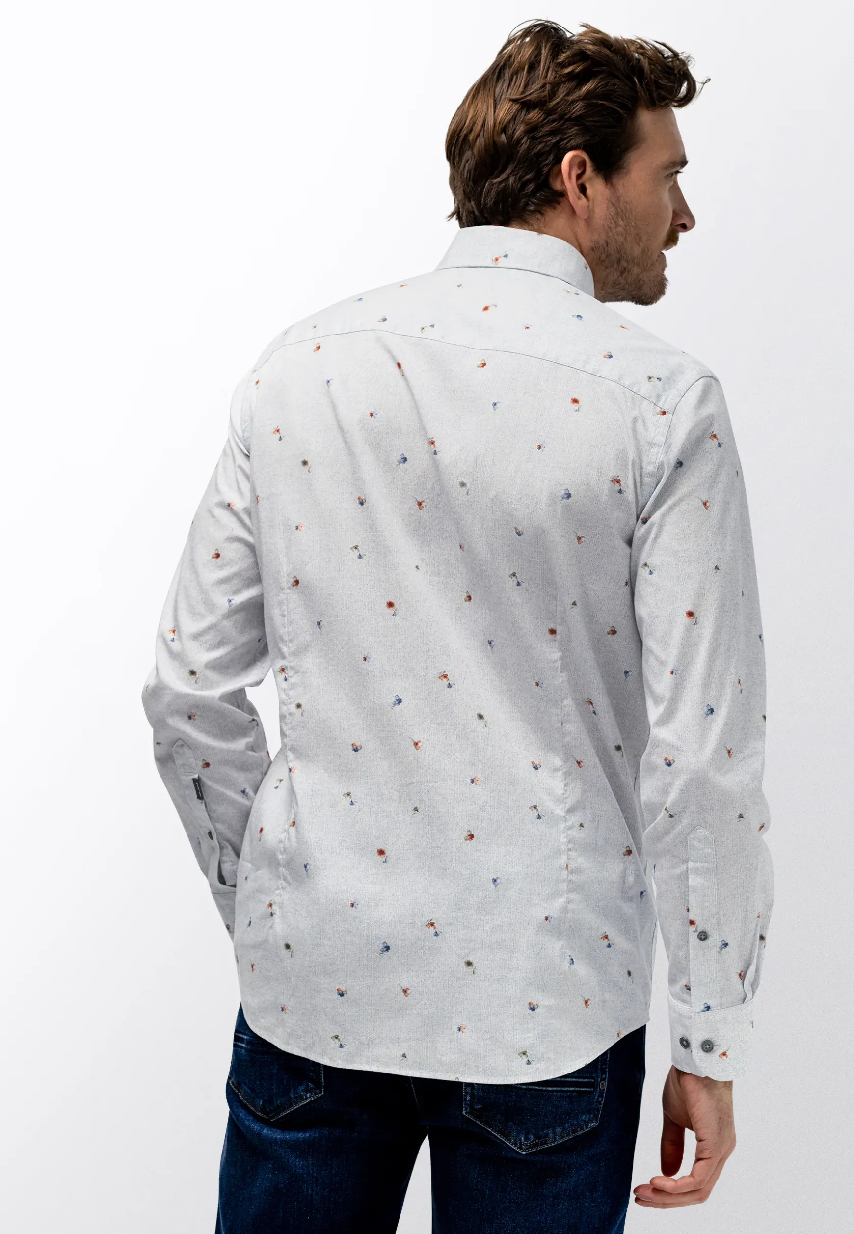 Button-down overhemd met bloemenprint