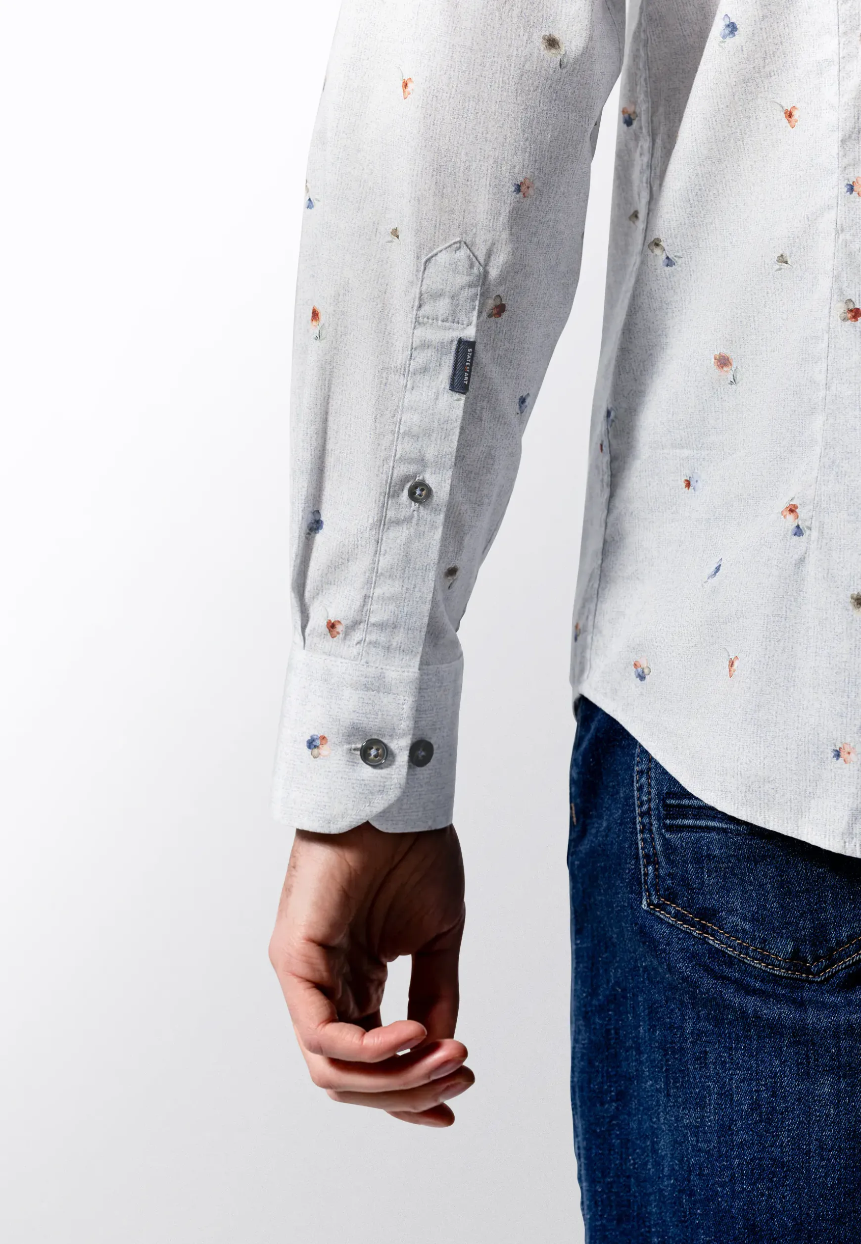 Button-down overhemd met bloemenprint