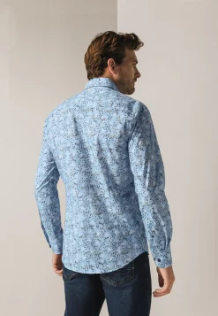 Button-down overhemd met botanische print