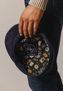 City Sport flat cap met visgraatmotief