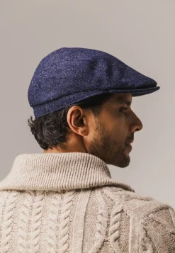 City Sport flat cap met visgraatmotief