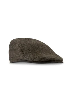 City Sport flat cap met visgraatmotief