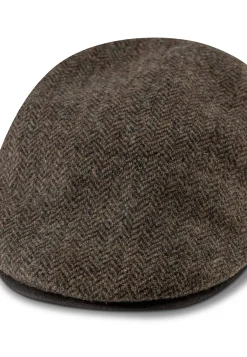 City Sport flat cap met visgraatmotief