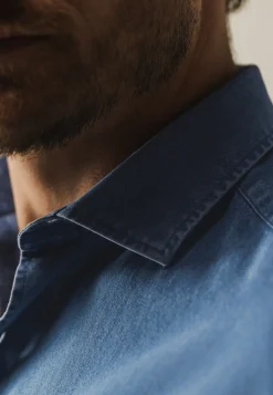Denim overhemd van katoen