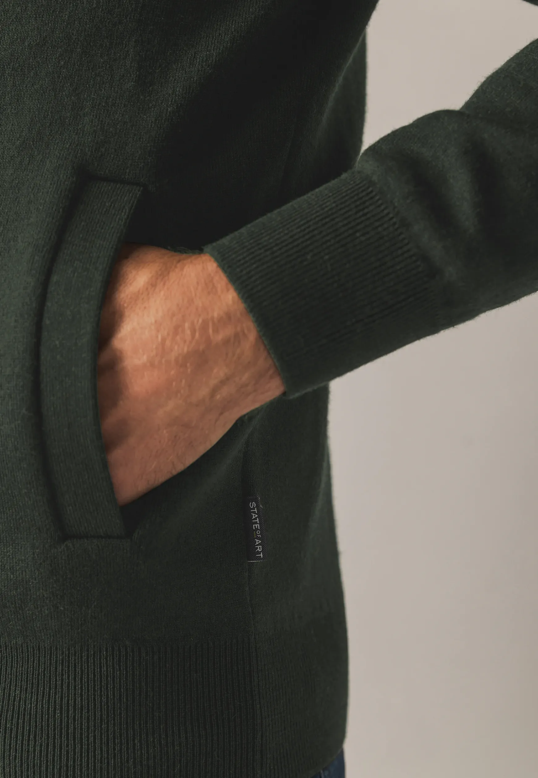Dubbelgebreid vest met steekzakken