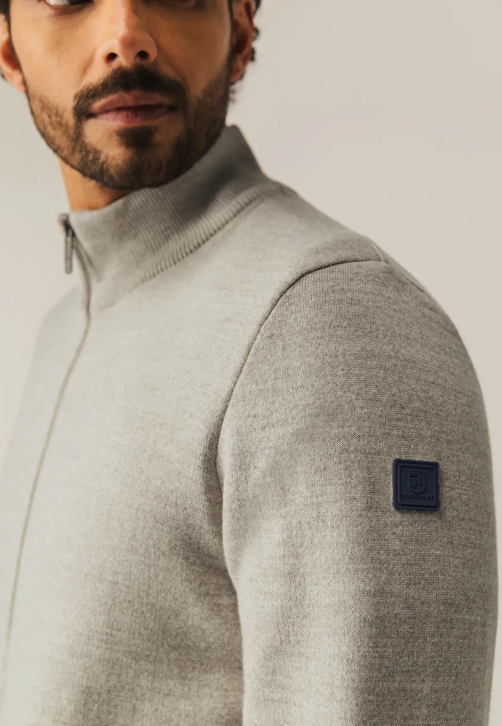 Dubbelgebreid vest met steekzakken