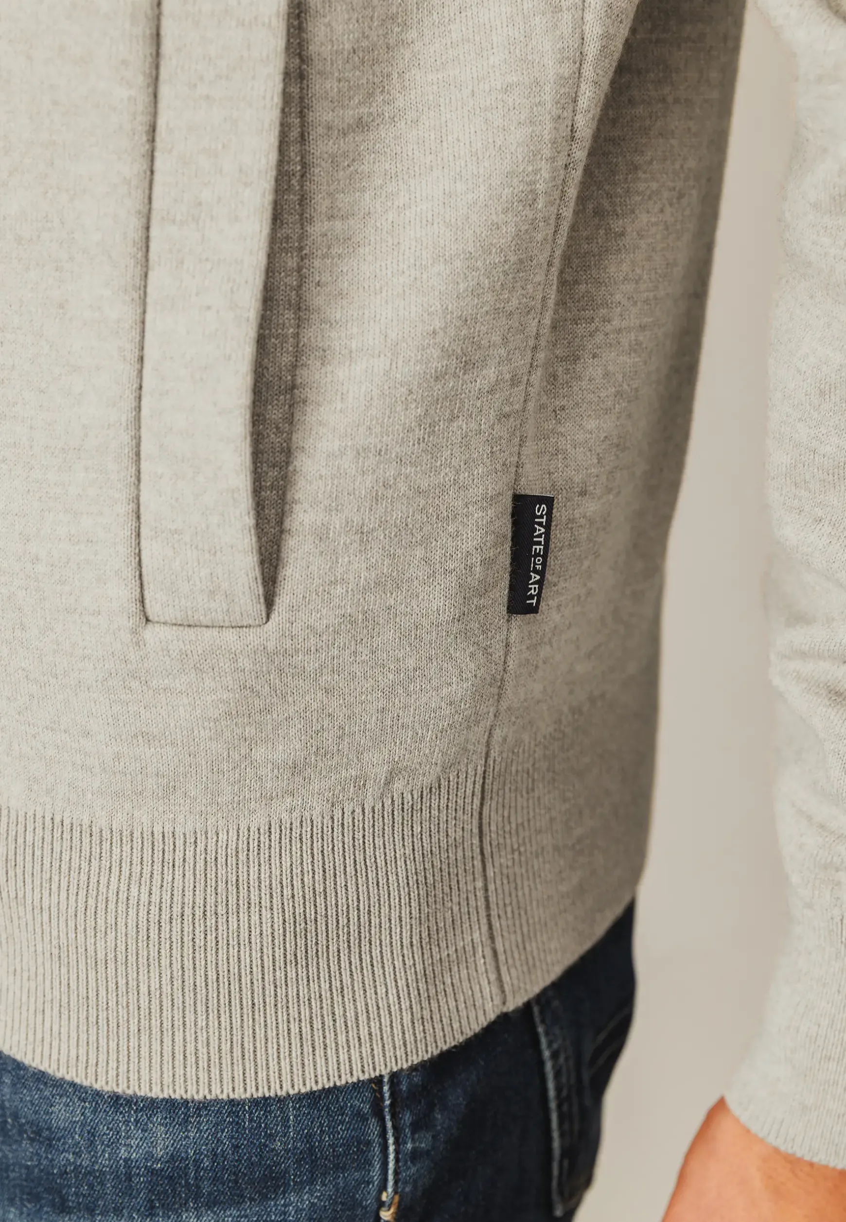Dubbelgebreid vest met steekzakken