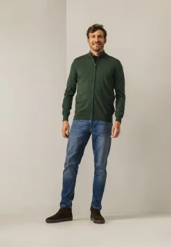 Fijngebreid vest met rits