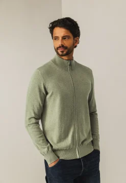 Fijngebreid vest met rits