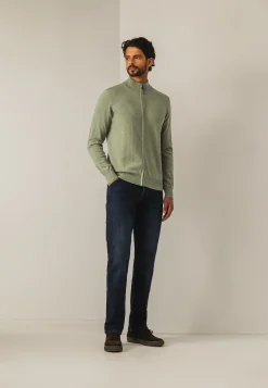 Fijngebreid vest met rits