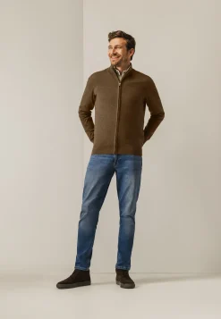 Fijngebreid vest met rits