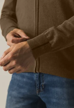 Fijngebreid vest met rits