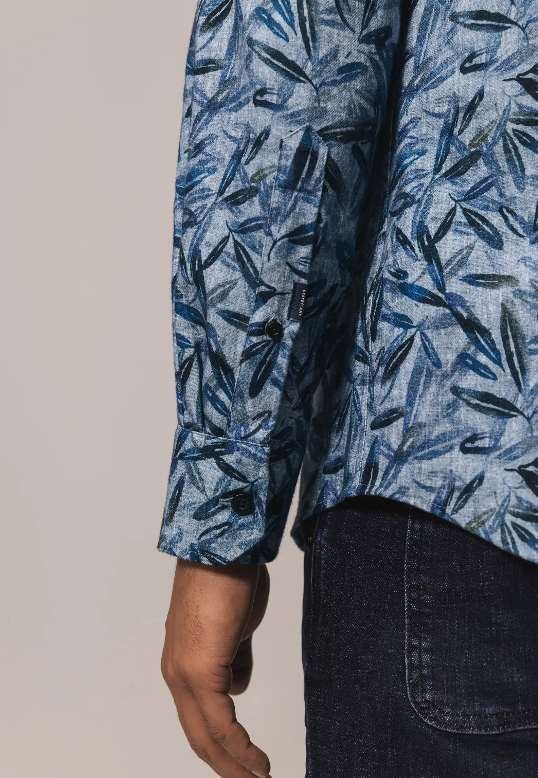Flanellen overhemd met print