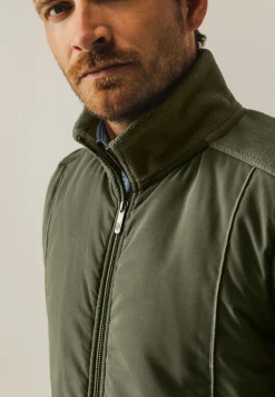 Fleece sweatvest met nylon
