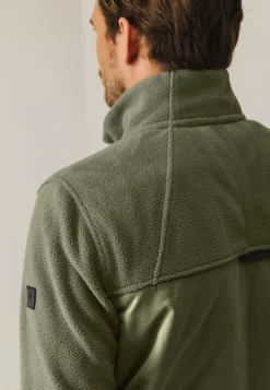 Fleece sweatvest met nylon