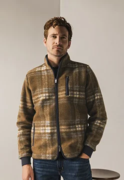 Fleece vest met ruitdessin