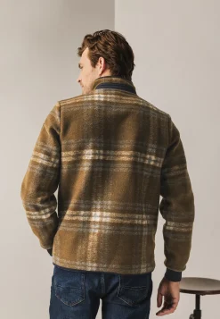 Fleece vest met ruitdessin
