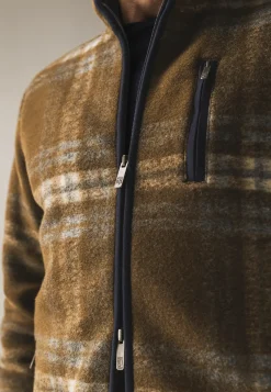 Fleece vest met ruitdessin