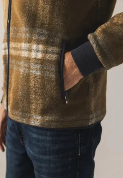 Fleece vest met ruitdessin