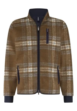 Fleece vest met ruitdessin