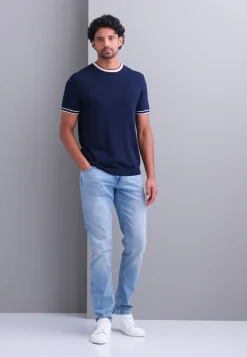 Gebreid T-shirt van een lyocellmix