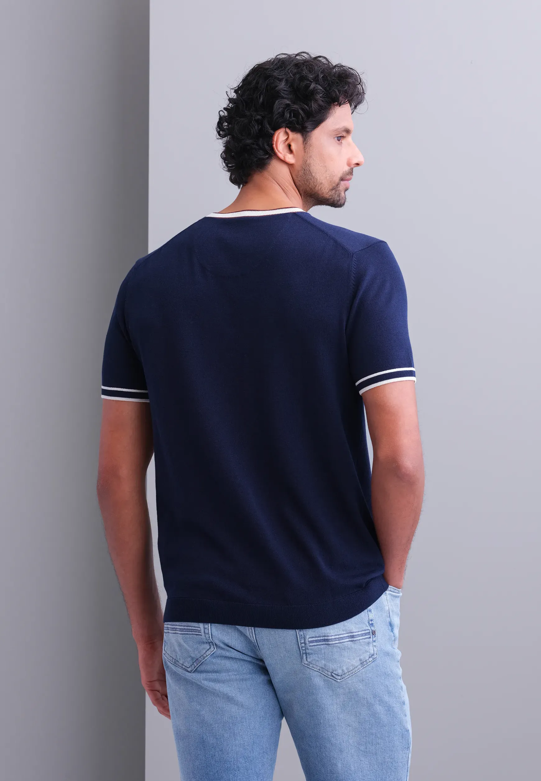 Gebreid T-shirt van een lyocellmix
