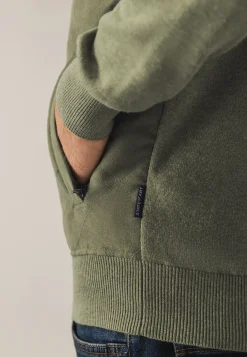 Gebreid vest met doorgestikte voorkant