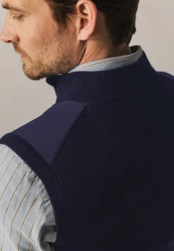 Gebreide bodywarmer met rits