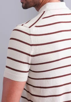 Gebreide polo met streepmotief