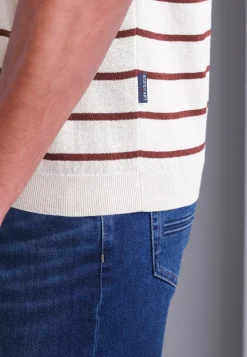 Gebreide polo met streepmotief