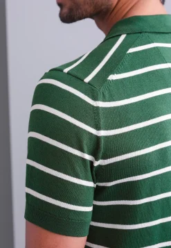 Gebreide polo met streepmotief