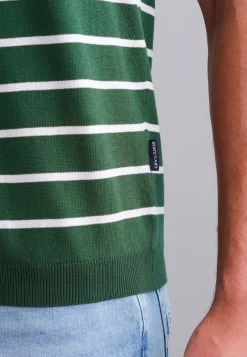 Gebreide polo met streepmotief