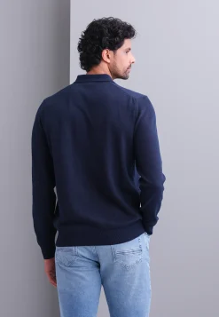 Gebreide polo van een katoenmix